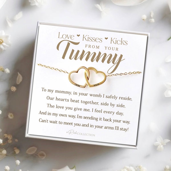 Mommy To Be Necklace from Baby in the Womb Mothers Day Gift for New Mom Baby Shower Pregnant Wife Mother to Be Expecting Mom from the Tummy