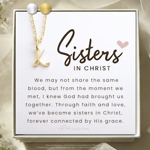 Personalized Christian Gifts for Religious Friends Sisters in Christ Necklace Christian friend gift Religious Gifts Woman Christian Jewelry