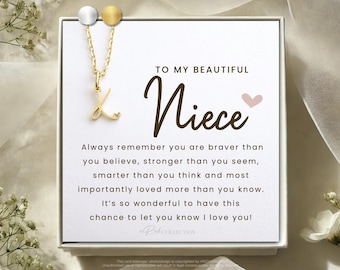 Initial Name necklace gifts for Niece from Aunt Niece Jewelry Gift Personalized Gift Niece Birthday Gift Necklace Christmas gift Birthday