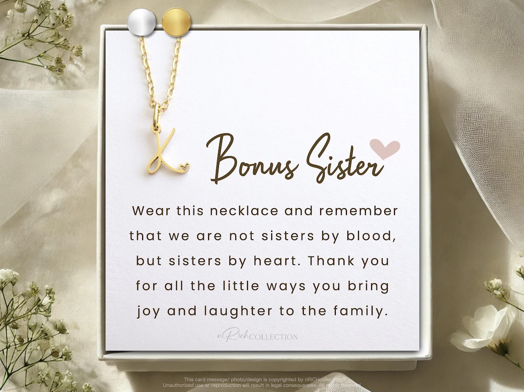 Bonus Sister Gift, Sister in Law Gift, Sister of the Groom, Wedding, Thank  You, Bridesmaid, Bridal Shower, Stepsister Gift, Birthday Gift - Etsy, image size:1080x808