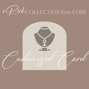 CUSTOM CARD Interlocked Hearts Necklace : Gold / Silver / Rose Gold Personalized Engraved Name image 4