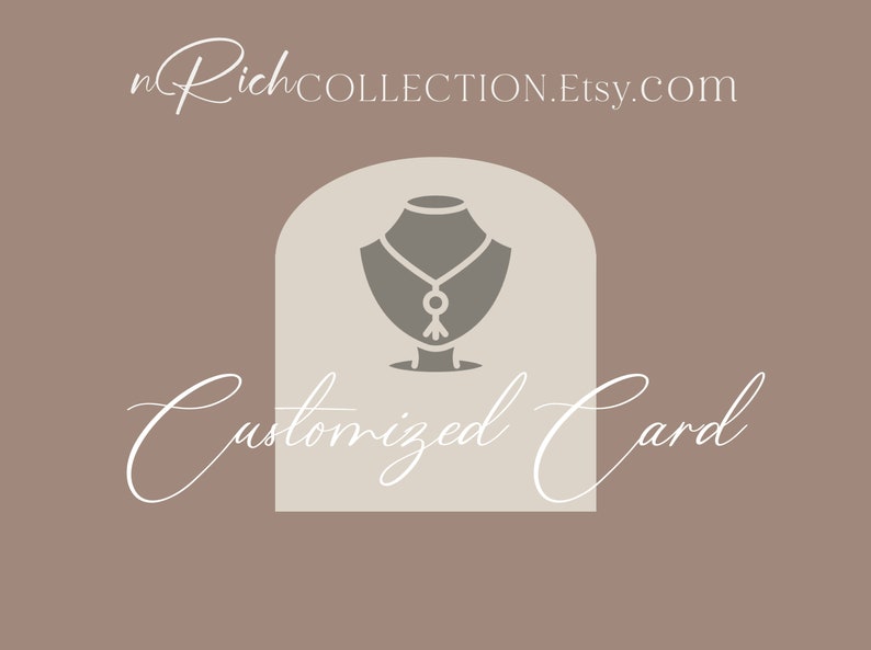 CUSTOM CARD Interlocked Hearts Necklace : Gold / Silver / Rose Gold Personalized Engraved Name image 4