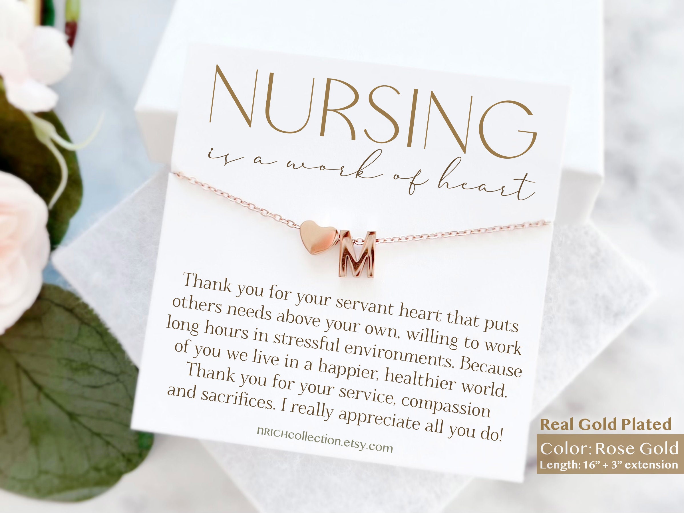 Nurse Necklace Custom Necklace Gift Thank You Gifts for Nurse | Etsy