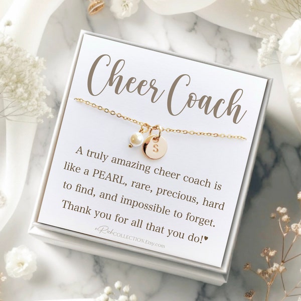 Cheer Coach Appreciation Gift for her Necklace Gift Jewelry Gift Gift Ideas Thank you Best Cheer Coach Retirement Gifts Christmas Gift for