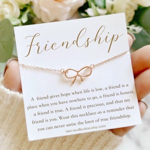 Friendship Necklace Custom Birthday Gift for Best Friend Necklace Gift Best Friend Jewelry Friendship Quote Bow Necklace Woman Friend Gift