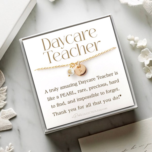 Daycare Teacher Gift Christmas Gift for Daycare Teacher Appreciation Week Thank You Teacher Appreciation Gift Thoughtful Gift Pearl Necklace