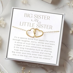 Sister Necklace Gift Sister Gifts for Sister Birthday Gift for SisterJewelry Gift for Sister Gift Card, 14kt Gold Filled, Rose Gold, Silver