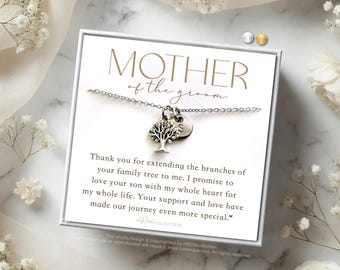 Personalized Mother of the Groom Gift Groom's Mom Appreciation JewelryFamily Tree Necklace Sentimental Groom Mother Mother in Law Gift