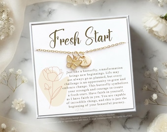Fresh Start Necklace - Encouragement Gift for Her | New Beginning, Sobriety Milestones, Breakup Support, Divorce & First Job Congrats
