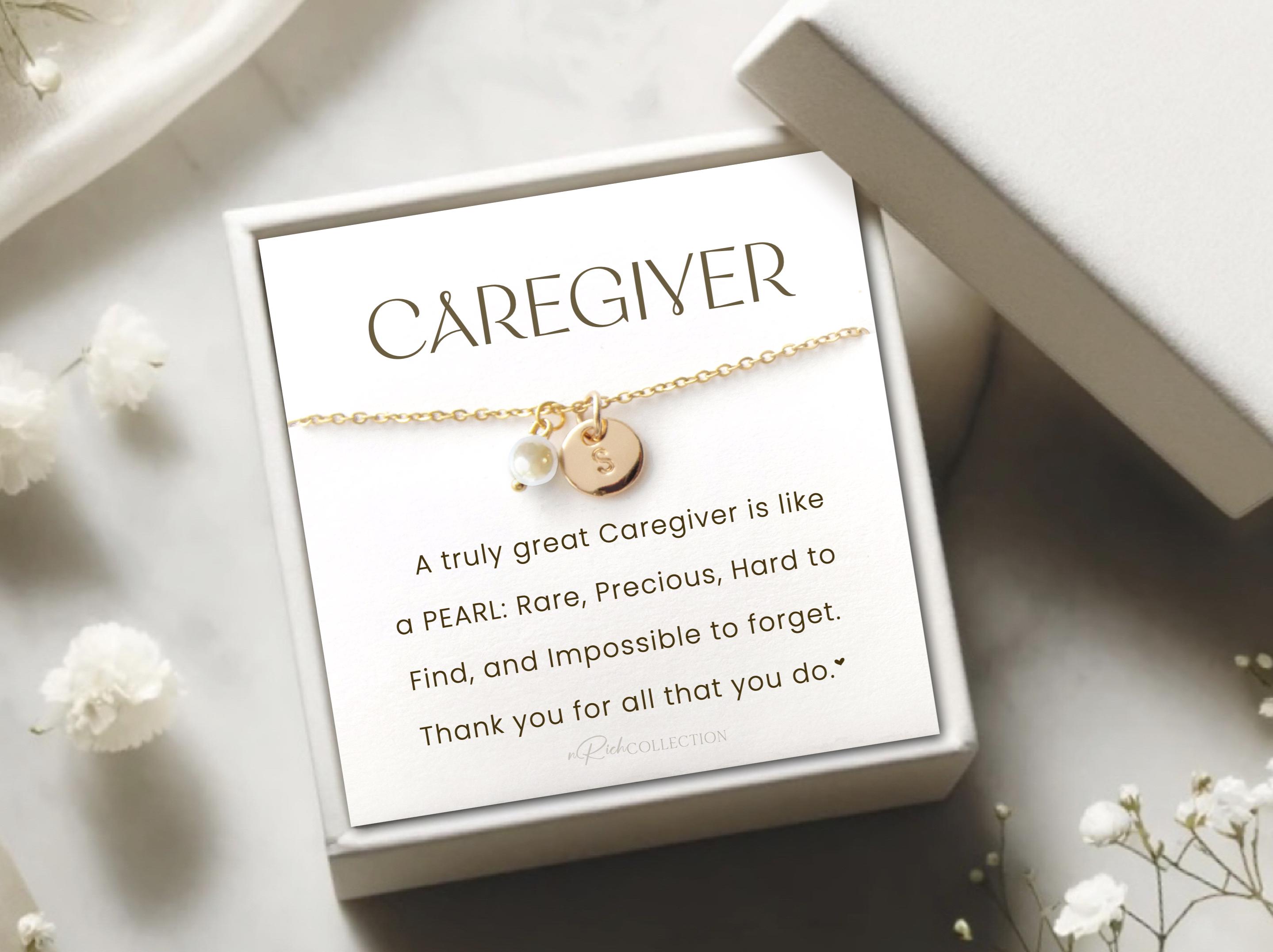 Caregiver Appreciation Gift - Personalized Necklace for Female Caregiver, Christmas & Birthday Gifts for Hospice Worker Elder Home Caregiver