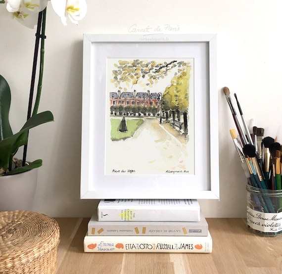 Place des Vosges - Paris Watercolor Art Print