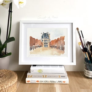 Jardin des Tuileries - Paris Watercolor, Paris Art Print, Paris wall art, Paris Poster, Paris Painting, Paris Art, Paris Watercolor Painting