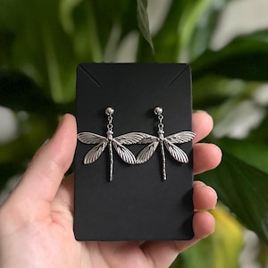 1 Paar kleine minimalistische Ohrringe - Libellen Insekten - silberne Ohrringe aus Edelstahl
