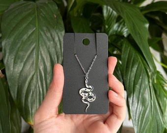 Chain with snake pendant - stainless steel - magical dark academia chain - Gothic E-Girl