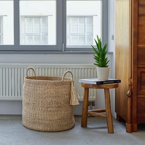Large Storage Basket Visayas I Minimalist Storage Basket I Extra Large Plant Basket Abaca I Handmade Laundry Basket