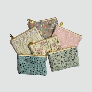 Quilted Small Zipper Pouch