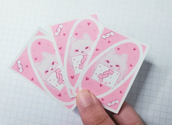 Reverse Uno Card No U Meme Samoyed Dog Dog Stickers Pet Etsy Canada