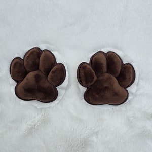 Plush Brown Paw Pad Bean Cat Style Stuffed Mochi for Furry Socks Gloves Accessories
