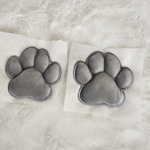 Plush Grey Paw Pad Bean Cat Style Stuffed Mochi for Furry Socks Gloves Accessories