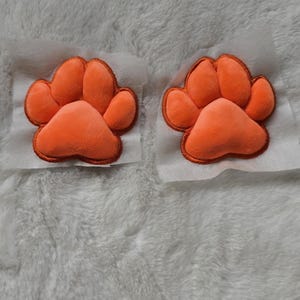Plush Orange Paw Pad Bean Cat Style Stuffed Mochi for Furry Socks Gloves Accessories