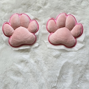 Plush Pink Paw Pad Bean Cat Style Stuffed Mochi for Furry Socks Gloves Accessories