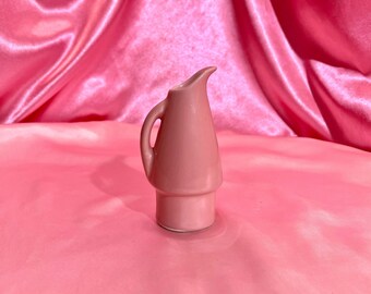 Small Vintage Haeger USA Pink Ceramic Flower Bud Vase, Tiny Art Deco Mauve Pitcher/Vessel