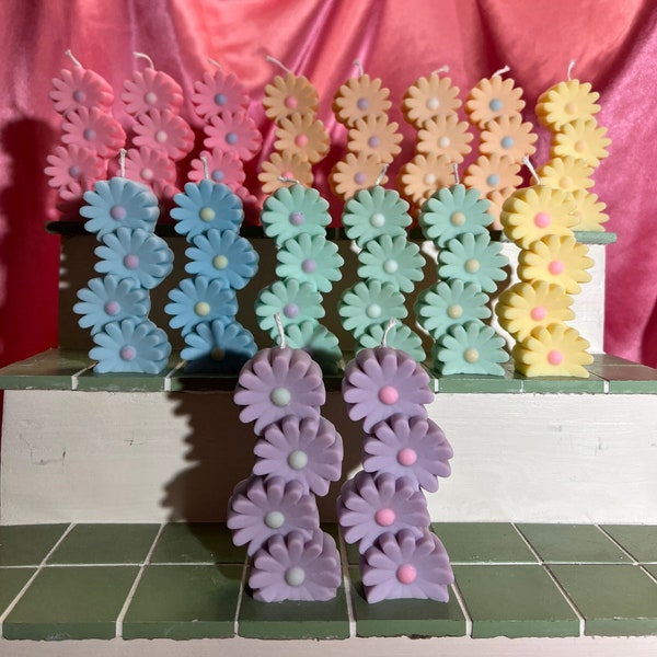 Flower Shaped Candle Etsy