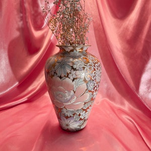 Ceramic Ikebana Vase/ink Pattern Traditional Japanese Flower