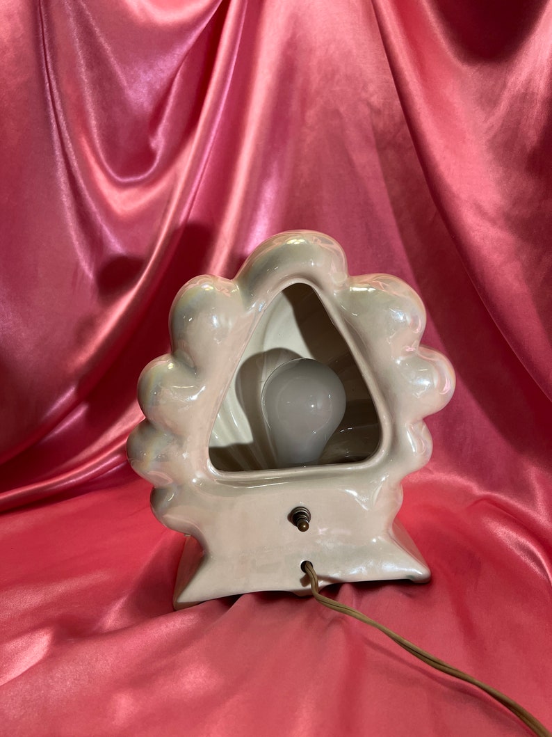 Iridescent Art Deco Shell TV Lamp Vintage TV Lamp Shell Lamp Etsy