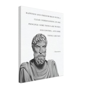 Epictetus Quote Canvas Art - Inspirational Stoic Philosophy Wall Decor, Unique Holiday Season Gift for Wisdom Seekers, Classical Art Lovers