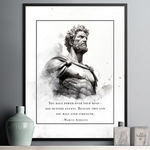 Stoic Digital Print, Marcus Aurelius on Mind Mastery - Perfect Gift for Philosophy and Stoicism Lovers