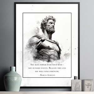Stoic Wisdom Digital Print, Marcus Aurelius on Mind Mastery - Ideal for Philosophy and Stoicism Enthusiasts