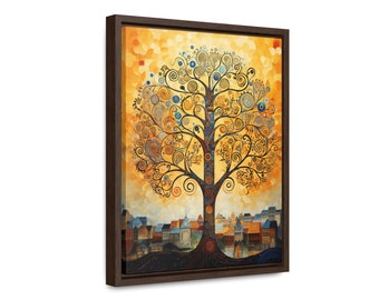 Yggdrasil Norse World Tree, Gallery Wrapped Canvas, Stunning Artwork, Christmas & Holiday Gift, Tree of Life, Gustav Klimt Inspired