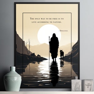 Diogenes Art Wisdom, Freedom Through Natural Living - Greek Teachings on Authentic Existence and Harmony