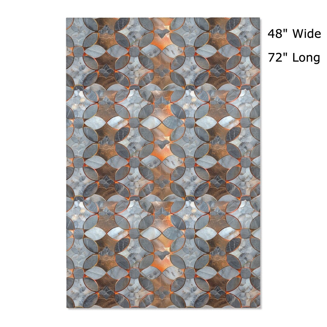 Area Rug, Mother's Day Gift Abstract Marble Tessellation Design Area ...