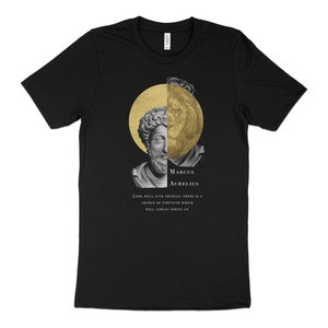 Marcus Aurelius Tee - &quot;Source of Inner Strength&quot; - Reflective Quote, Unisex T-Shirt - Stoic Philosophy Gift, Uplifting Quote Tee