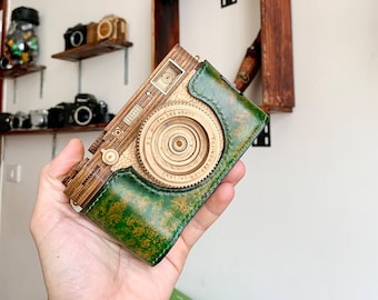 Estuche de cuero hecho a mano para cámara Fujifilm X100V X100VI: Diseño Earth