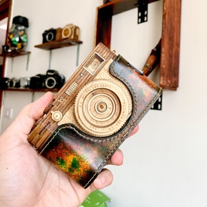 Camera Case Jupiter design Fujifilm X100V X100VI  leather handcrafted half case HandMade Camera leather protect, gift for photographers