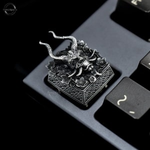 Hannya Sakura type 3 Keycap Perfect Gift collection Custom Handmade  Premium Solid Sterling Silver Keycap for Mechanical Gaming Keyboard Art