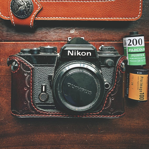 Handmade Leather Half Case for Nikon FE/FM Series - Etsy