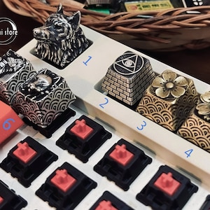 MiniDiary| Limited  Keycap Custom Handmade  Premium Solid Sterling Silver and Bronze Keycap for Mechanical Gaming Keyboard Gift art