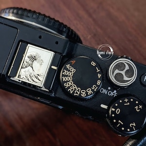 The Great Wave Handmade Camera Hot Shoe Cover and Shutter Soft Touch Button ǀ Perfect Accessories for Photographer ǀ Personalized Gift