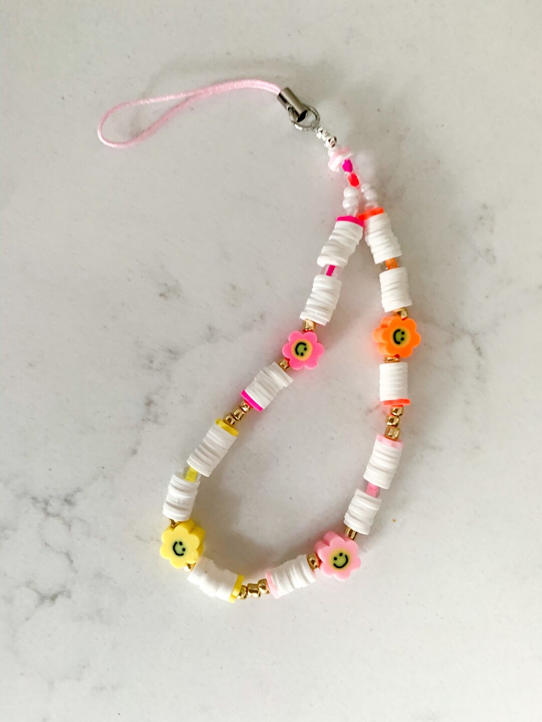 Beaded Phone Strap. Colourful Phone Charm. Handmade Beaded Etsy UK