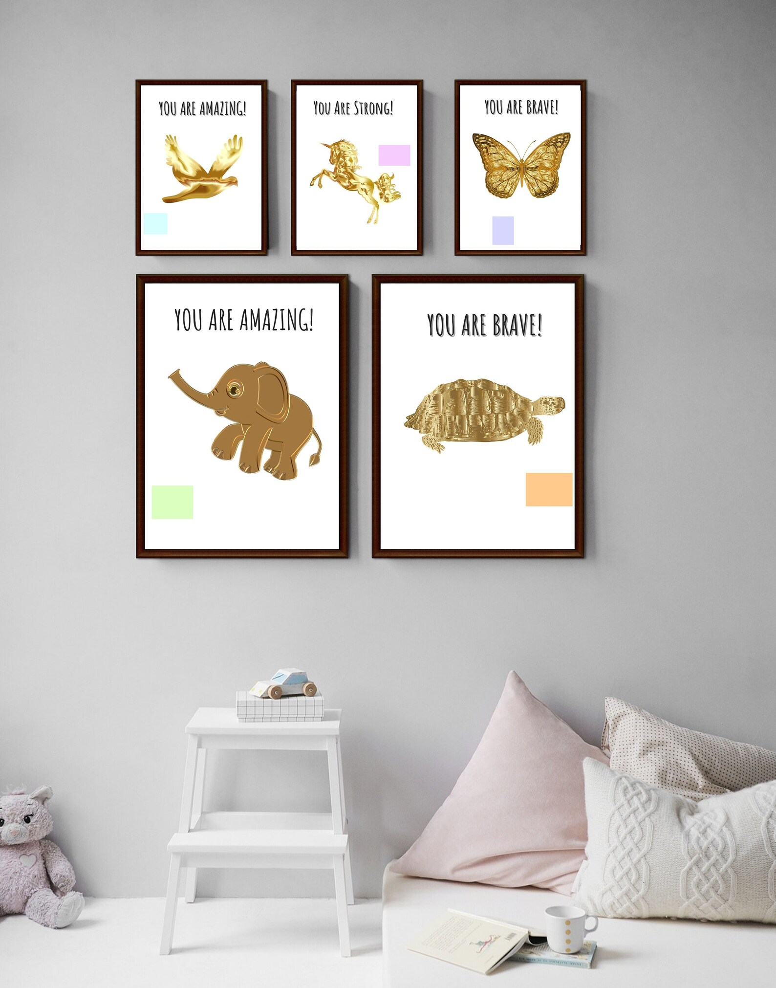 Gender Neutral Animal Printable Wall Art For Child's Room Etsy