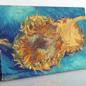 Van Gogh Two Sunflowers Canvas Print: Framed Fine Art, Ready to Hang