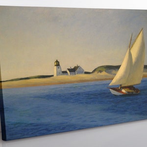 Edward Hopper - a arte da parede em tela de perna longa, impressão em tela de belas artes de paisagem náutica emoldurada, arte clássica americana, pinturas famosas.