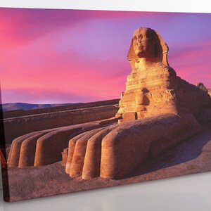 Gran Esfinge de Giza Lienzo Arte de pared, Gran paisaje egipcio enmarcado Impresión Decoración del hogar Arte de pared, Decoración estética de la habitación, Egipto Decoración de la pared