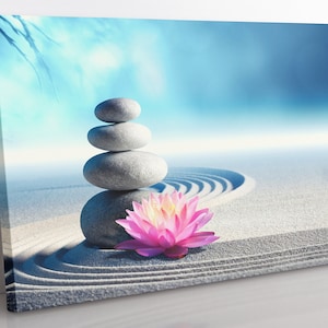 Zen Stones Canvas Print: Spa Meditation Wall Art