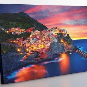 Cinque Terre Italy Canvas Print: Coastal Landscape Wall Art