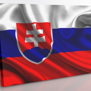Slovakia Flag Canvas Art: Slovakian Home Decor Print